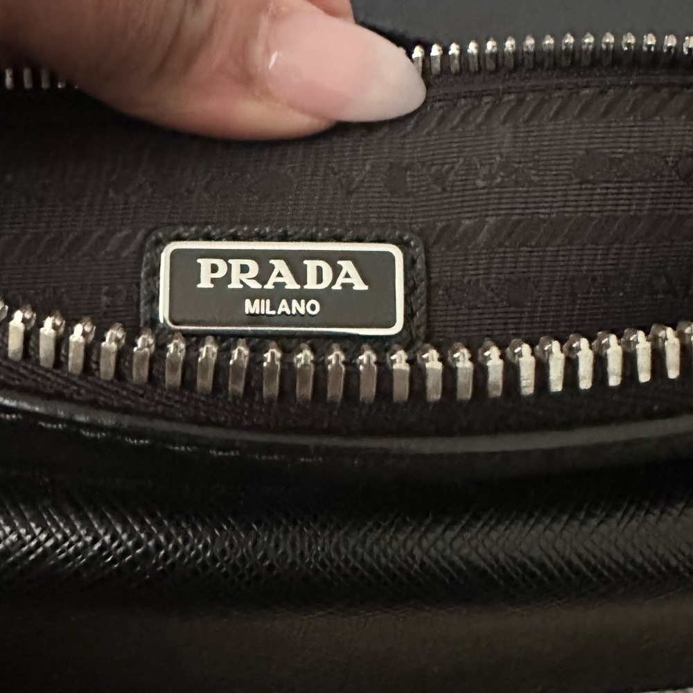 PRADA Saffiano Leather Clutch with Box; EUC - Picture 7 of 16